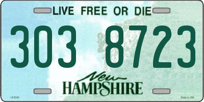 NH license plate 3038723