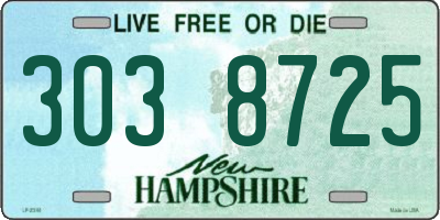 NH license plate 3038725