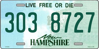 NH license plate 3038727