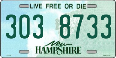 NH license plate 3038733