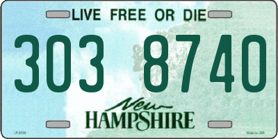 NH license plate 3038740