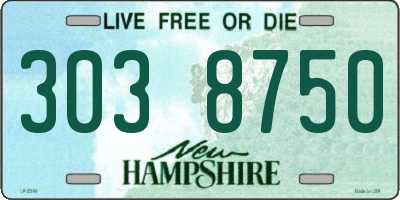 NH license plate 3038750