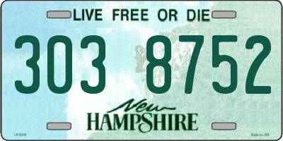 NH license plate 3038752
