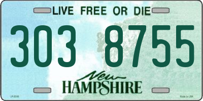 NH license plate 3038755