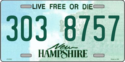 NH license plate 3038757