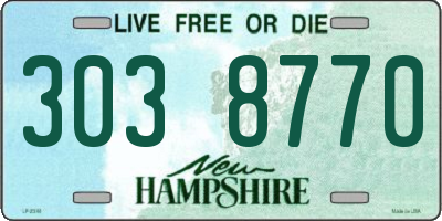 NH license plate 3038770