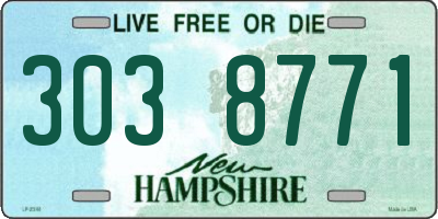 NH license plate 3038771