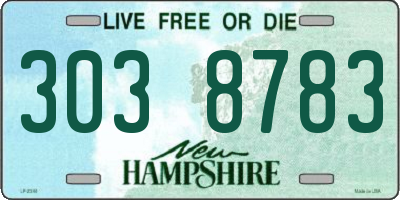 NH license plate 3038783