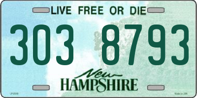 NH license plate 3038793