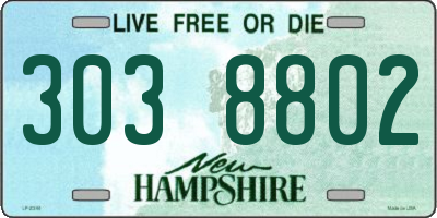 NH license plate 3038802