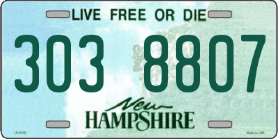 NH license plate 3038807