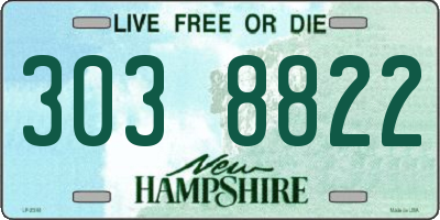 NH license plate 3038822