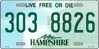 NH license plate 3038826
