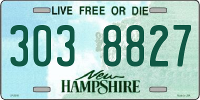 NH license plate 3038827