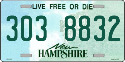 NH license plate 3038832