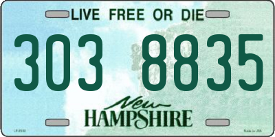 NH license plate 3038835