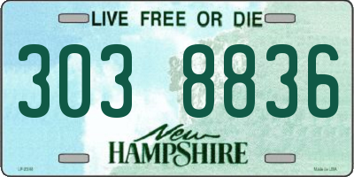 NH license plate 3038836