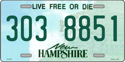 NH license plate 3038851
