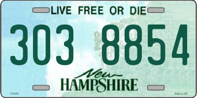 NH license plate 3038854