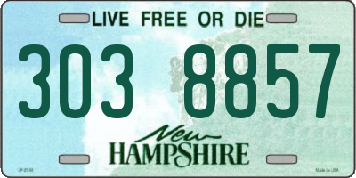 NH license plate 3038857