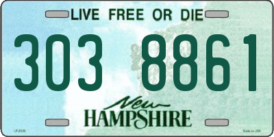 NH license plate 3038861