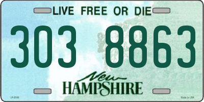 NH license plate 3038863
