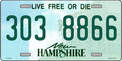 NH license plate 3038866