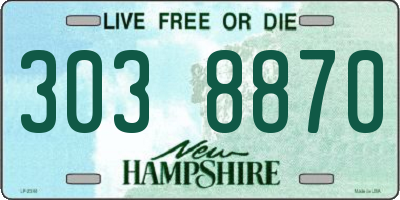 NH license plate 3038870