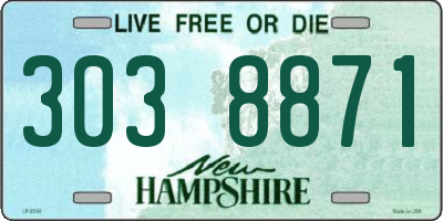 NH license plate 3038871