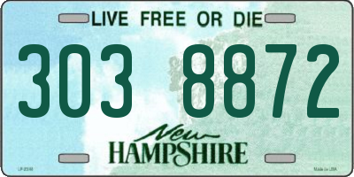 NH license plate 3038872