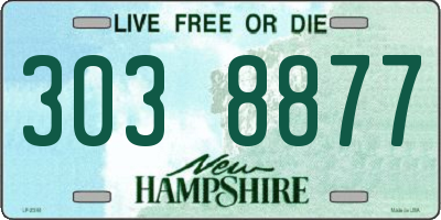 NH license plate 3038877