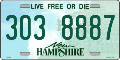 NH license plate 3038887