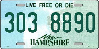 NH license plate 3038890