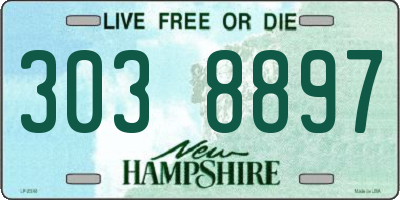 NH license plate 3038897