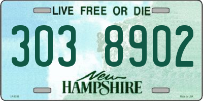 NH license plate 3038902
