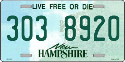 NH license plate 3038920