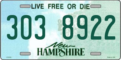 NH license plate 3038922