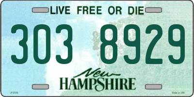 NH license plate 3038929