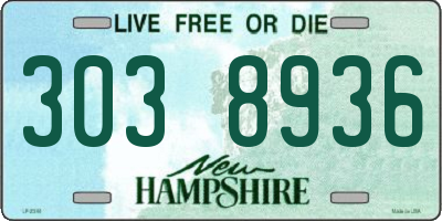 NH license plate 3038936