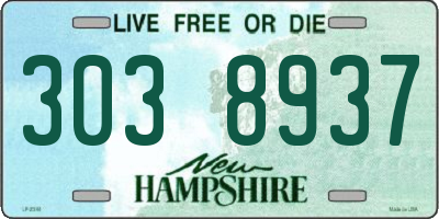 NH license plate 3038937