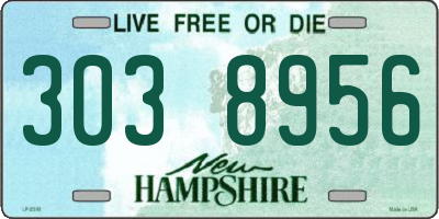 NH license plate 3038956