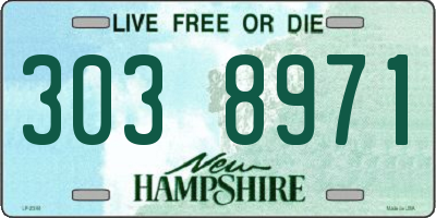 NH license plate 3038971
