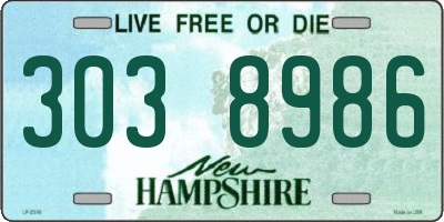 NH license plate 3038986