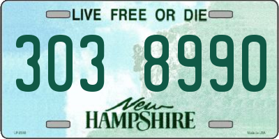 NH license plate 3038990