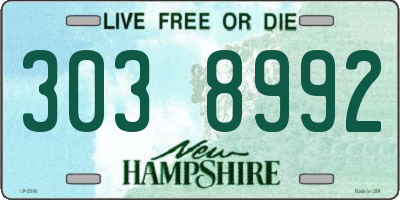 NH license plate 3038992