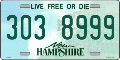 NH license plate 3038999