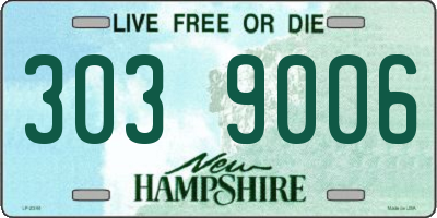 NH license plate 3039006