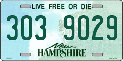 NH license plate 3039029