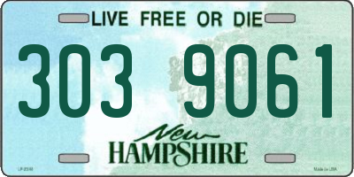NH license plate 3039061