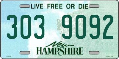 NH license plate 3039092